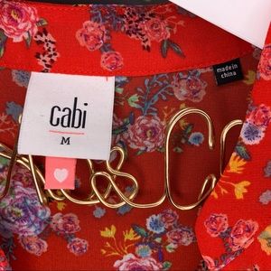 CAbi Tops - Heart of Cabi Crush Ruffle Red Floral Top CAbi Tops - Heart of Cabi Crush Ruffle Red Floral Top